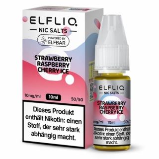 ELFLIQ Strawberry Raspberry Cherry Ice Liquid 10ml Nikotinsalz