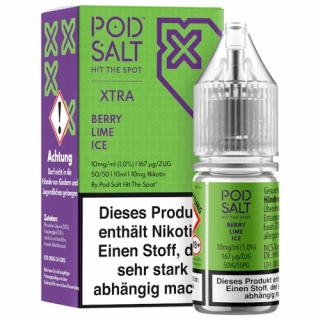 Pod Salt X Berry Lime Ice Liquid 10ml 10mg/ml Nikotinsalz