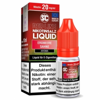 SC Liquid Red Line - Erdbeere Sahne Liquid 10ml 20mg/ml Nikotinsalz